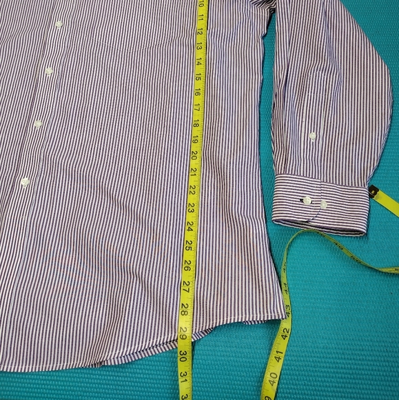 US Polo Assn Mens Striped Purple Shirt Button Up Size XL (17/17.5 - Picture 6 of 6